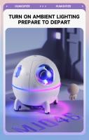 Lámpara Nocturna LED Recargable USB Cambio De Color En 7 Colores Decoración De Habitación Regalo De Capsula Espacial Astronauta Luz De Ambiente Redonda - details 3