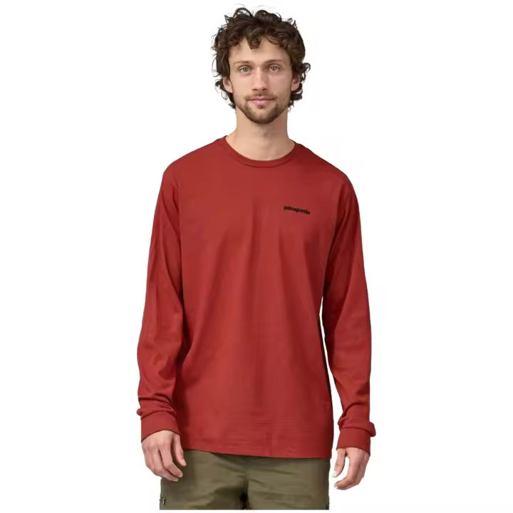 Camiseta de Manga Larga Patagonia P-6 Logo Responsibili para hombre en color rojo - 1