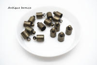 50pcs Trenzado De Cuero Con Cierre De Esferas Para Joyería DIY Tamaño De La Punta Del Cordón De 3-10mm Encabezado De Bola Para Creación De Collares - details 1
