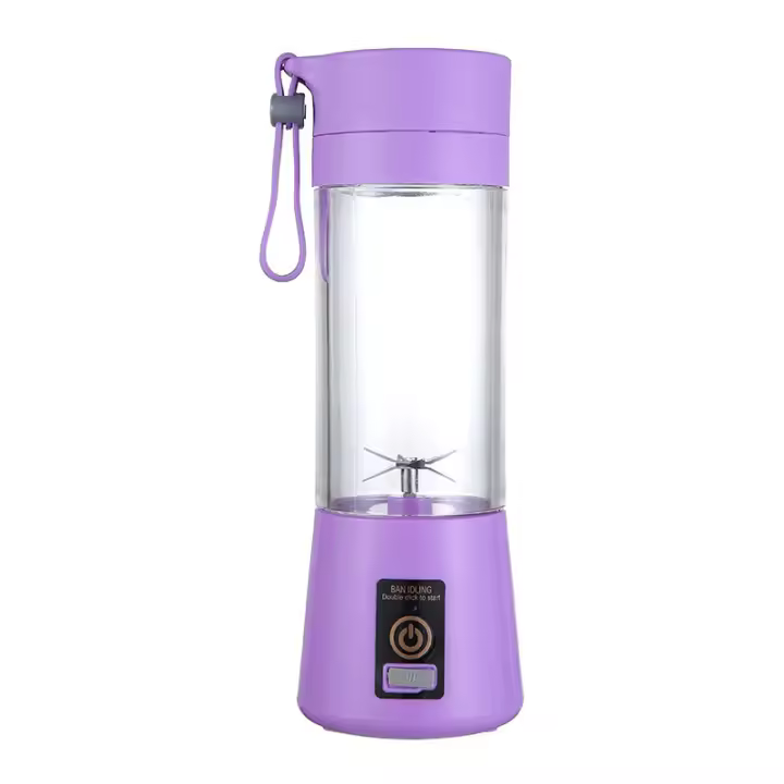 Exprimidor Eléctrico portátil para batidos de frutas, recargable por USB, multimtifción, Automático, pequeño (color morado) - 1