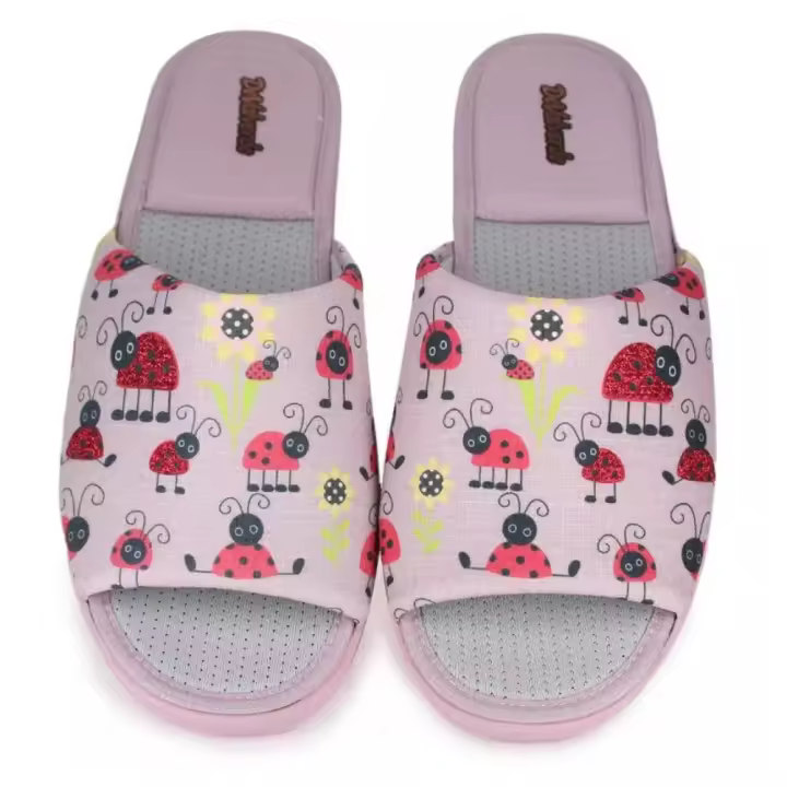 Devalverde zapatilla de hogar puntera abierta para mujer 1570 color rosa - 1