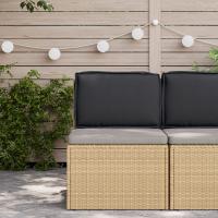 Cojín de Exterior vidaXL Negro Poliéster Medio Cojín de Silla - details 3