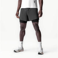 Shorts De Fitness Deportivos Para Hombres Secado Rápido Doble Capa Pantalones De Baloncesto Casual Moda Verano Running Outdoor - details 19