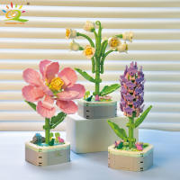 Bloques De Construcción HUIQIBAO MOC Con Plantas Succulentas Y Flor Eterna Jardín Bonsái Romántico Para Adultos Y Niños - details 1