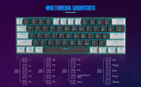 Teclado Mecánico De Juego MageGee MK-Star61 60% Con Retroiluminación Azul Marino 61 Teclas Compacto Portátil Para Gamer - details 0