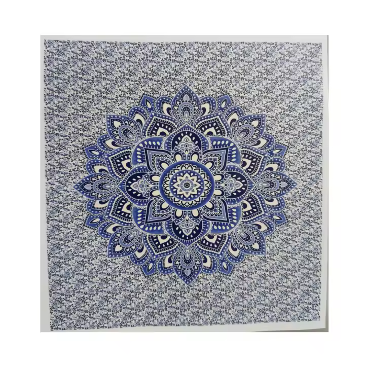 Pareo / Manta / Tapiz de 210 x 240 cm estilo mandala étnico indio multiuso para picnic, playa, decoración de hogar - 1