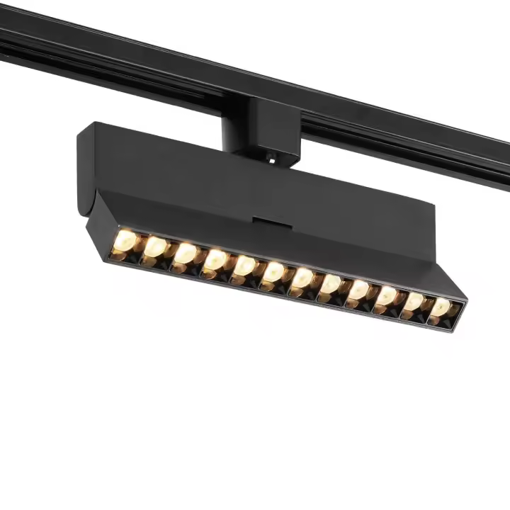 Ledkia Foco Carril Lineal LED Monofásico 12W Regulable CCT Elegant Optic Negro (3000K - 4000K - 5000K) Seleccionable - 1