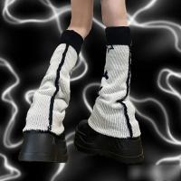 Calentadores De Pierna Para Mujer Estilo Gótico Con Estampado De Calavera Y Estrella Talla Única Poliéster Invierno Accesorio Para Botas Lolita Y2K Doble Cara Wearable - details 8