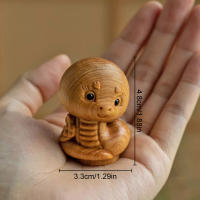 Adornos Miniatura De Los Doce Signos Del Zodíaco Carpintería De Madera Rata Buey Tigre Conejo Dragón Serpiente Modelo Animal Pequeño Decoración De Escritorio Oficina Regalo - details 7