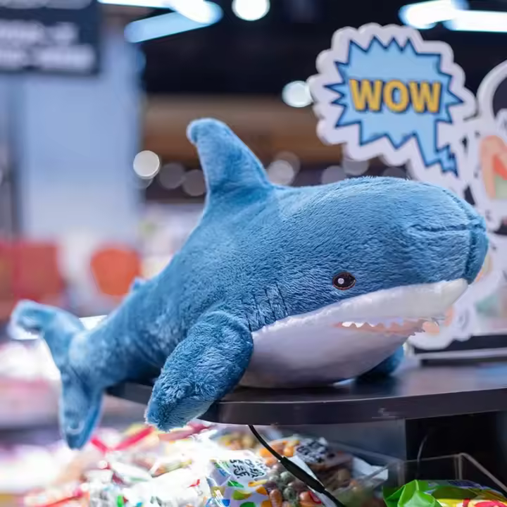 Juguete De Peluche Tiburón 30cm Almohada De Animal Marítimo Suave Regalo De Cumpleaños Para Niños Y Niñas Decoración De Fiesta - 1