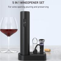 Aparato Eléctrico Para Abrir Botellas De Vino Con Cortador De Sellado AA Set De Cerrador De Tapa De Vino Para Cocina Barra Hogar Fiesta - details 0