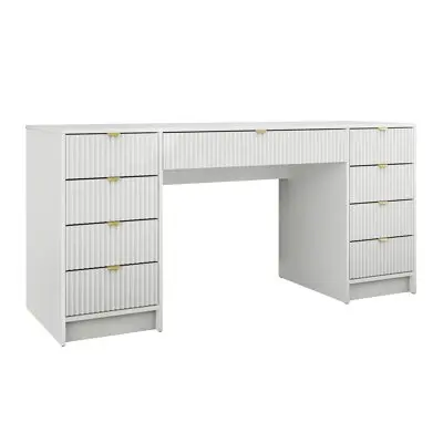 Mesa de oficina Comfivo J111 , Muebles ES, Con cajones, Blanco, 154 x 76 x 55cm - 1