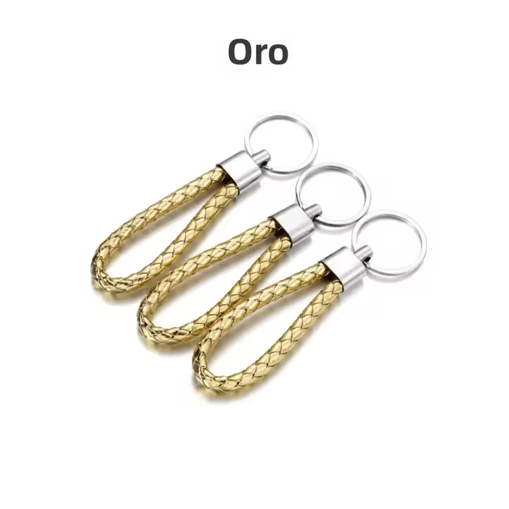 5Pcs Paquete Cuerda De Cuero Tejida Llavero Portátil Organizador De Lanyard Para Llaves De Coche Móvil Teléfono Accesorio - 1