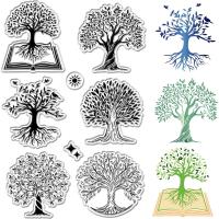 Estampado De Silicona Reutilizable De Vida Silicio Transparente Para Scrapbooking Y Diario Estampado De Sol Planta Estrella Árbol De La Vida - details 0