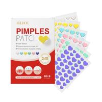 240Pcs Parches De Acné De Alta Gama Forma Corazón/Estrella Para Cubrir Espinillas Y Manchas Hidratantes Pack De Cuidado Facial - details 7