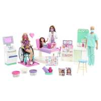 Barbie Care Facility con 4 muñecas set medico ,  con 2 muñecas  Barbie, 1muñeco  Ken y 1muñeca  Chelsea con accesorios de hospital Mattel HKB02 - details 0