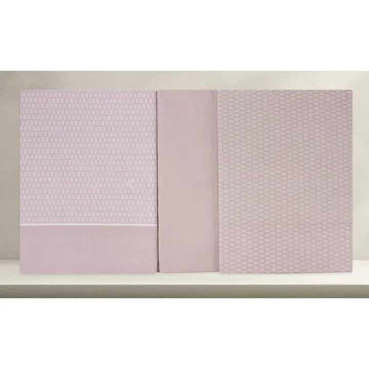 Juego de Sábanas Burrito Blanco Dorvel - 868 con Diseño de Lineas: Elegancia, Confort y Durabilidad para Tu Descanso 50% Algodón. - 1