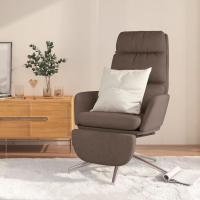 vidaXL Sillón de relax con reposapiés tela en color Amarillo mostaza/Taupé/Gris oscuro y más - details 1