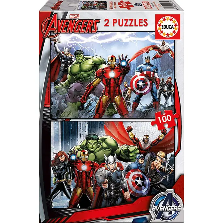 Educa - Avengers Los Vengadores 2 Puzzles de 100 Piezas, ref. (15771) - 1