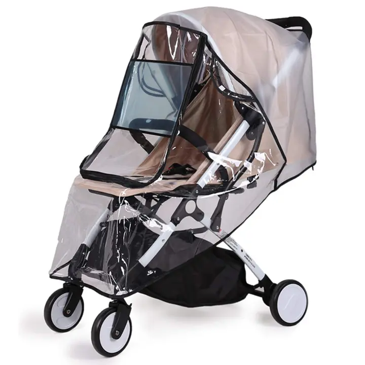Cubierta transparente para la lluvia del cochecito, protector Universal impermeable para cochecito de bebé, cubierta para la lluvia - 1