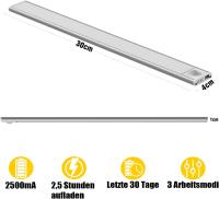 Luz LED para guardarropa con sensor de movimiento, 2500mAh, recargable por USB, 3 modos de iluminación - details 0