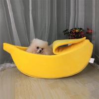 Cama De Perro Gato Forma De Plátano Caliente Almohadilla Cómoda Para Pupusas Y Gatitos Sillón Portátil Para Mascotas Material De Peluche Coral - details 5
