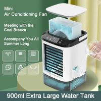 Ar Acondicionado Portatil, Depósito 900ml, with Caja De Hielo,3 en 1 Enfriador De Aire Silencioso 2 Modos de Nebulización,LED Coloridos Aire Acondicionado Mini Para Viajes De Oficina En Casa - details 1