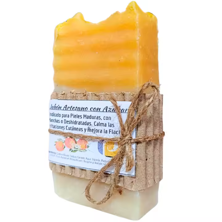 Jabón Artesanal Natural de Azahar. Pumarshop Cinnia Natura. Antiarrugas. Hidratante. Flacidez Facial y Manchas en la Cara. Jabón Artesano. Apto Veganos. - 1