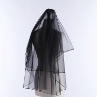 Nueva Llegada De Velos De Boda Negro Con Peine Dos Capas Estilo Sencillo De Brazo Vestido De Novia Accesorios De Boda 2025 - details 2