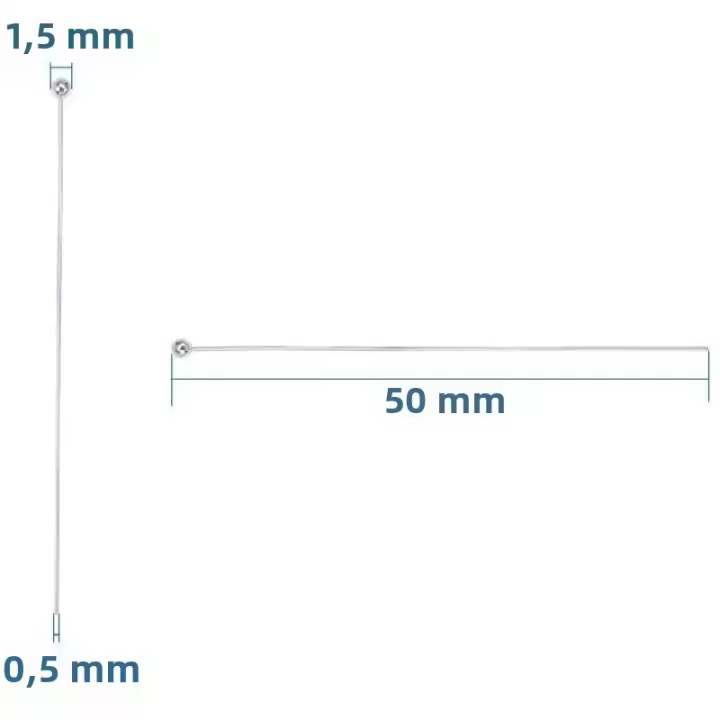 200Pcs Broche De Ojo De Latón 30x0.7mm Agujero: 2mm Libre De Cadmio Y Plomo Material Metálico Para Encuentros De Joyería - 1