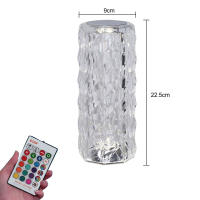 Lámparas de mesa Lámpara de mesa de cristal Luz de noche que cambia de color RGB Luz táctil para sala de estar - details 0
