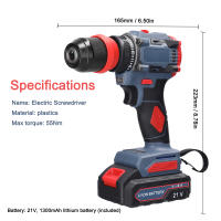 Mini Destornillador Eléctrico 21V 2en1 De Batería Torque Alto Motor Brushless Herramienta Multifuncional Sin Cuerda Práctica Para DIY En El Hogar - details 16