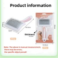 Cepillo De Aseo Para Mascotas Acero Inoxidable Con Agujas Comb De Pelaje Para Perros Y Gatos Limpieza De Pelo Flotante Masajeador De Animales De Compañía - details 1