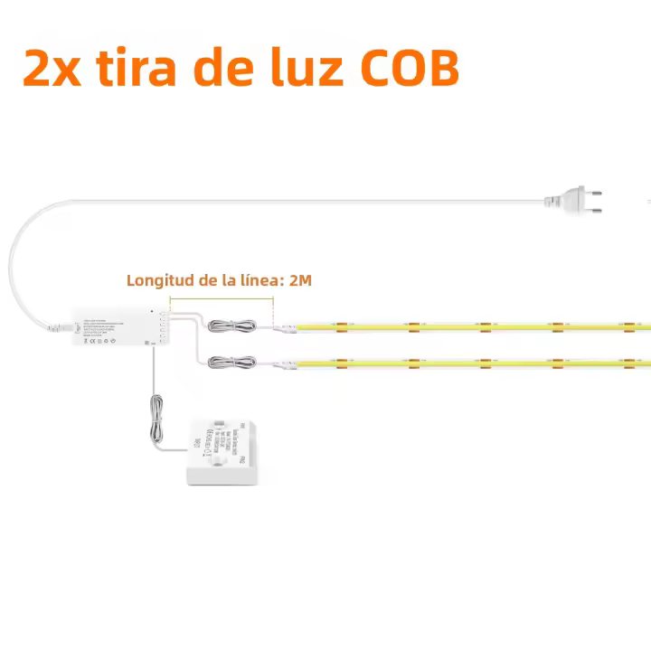 Sensor LED COB Para Puerta Enciende Aluminio Sobre Armario Cocina Escaleras Dormitorio Lámpara Lateral De Armario - 1