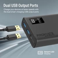 Promate Bolt-20Pro Powerbank 20000mAh USB-A Dual USB-C Negro - details 0