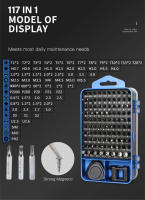Juego De Destornilladores Precisi\u00f3n 115/117 En 1 Con Cabezas Magn\u00e9ticas Hex Torx Para Reparaci\u00f3n Profesional De iPhone Xiaomi Mac PC Herramienta Multifuncional De Cromo-vanadio - details 2