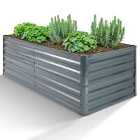 AREBOS Cama elevada de metal 240 x 90 x 45cm Cama de plantación cama de verduras - details 7