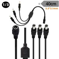 Cable Distribuidor De Energía DC DC5.5 * 2.1mm 1 Femal a 3/4/5/6/8 Machos Para Cámara CCTV Luz LED Cable De Conexión Para Dispositivos Móviles Y Computadora - details 0