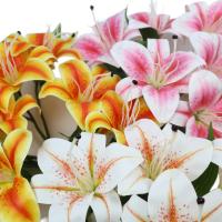 Ramo de Flores Artificiales Lilium de Tacto Natural, Tamaño 40 cm aprox, Decoración Elegante y Duradera para Cualquier Espacio, Resistente a la Intemperie, Duradero y Elegante, Ideal para Decoración en Exteriores - details 0