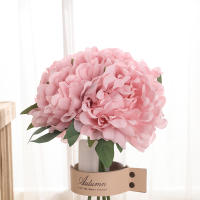 5pcs Flores Artificiales De Seda Blanca Gran Peonia Bouquet Decoración Para Bodas Hogar Y Fiesta Navidad Alta Calidad Flores Falsas - details 2