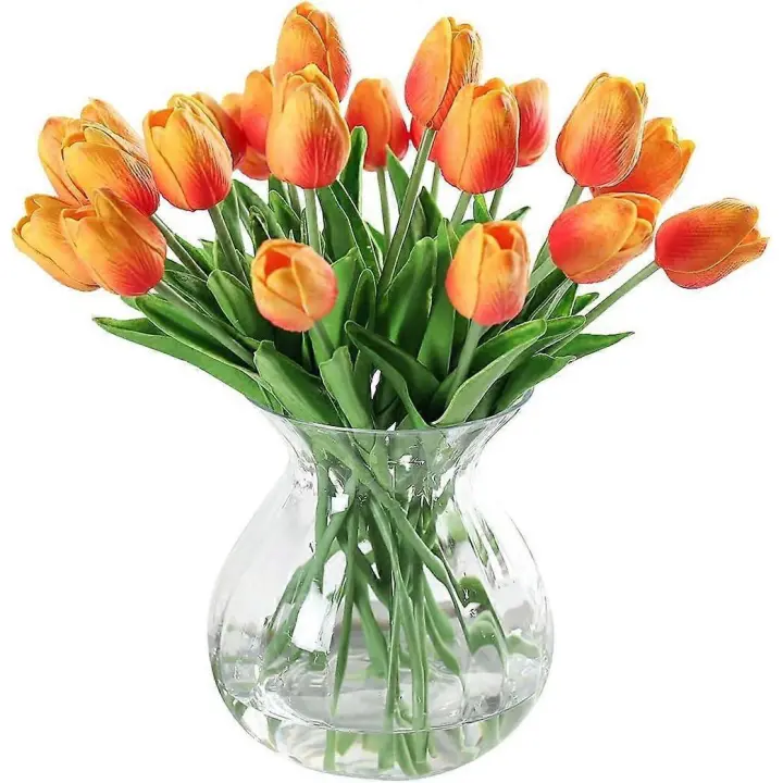 20 unids real Touch látex tulipanes Artificiales Flores Falsas tulipanes Flores Boda Bou |-8 - 1