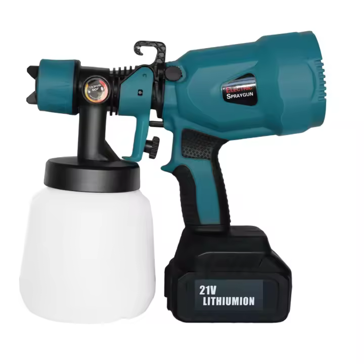 PISTOLA DE PULVERIZACIÓN eléctrica inalámbrica, pulverizador de pintura portátil para el hogar,  aerógrafo de revestimiento de acero para muebles de coche, de 18V batería Makita, 1000ML PISTOLA DE PULVERIZACIÓN ,pulverizador - 1