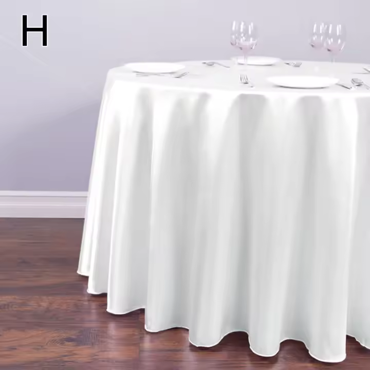 Elegante Sábana De Satén Blanca Para Mesa Redonda 145 Cm Teléfono Liso Brillante Para Bodas Banquetes Cumpleaños Y Decoración De Restaurantes - 1