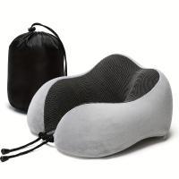 Almohada De Memoria Espuma U Para El Cuello Suave Para Viaje Y Cervical Almohada De Avión Almohada De Descanso Para La Cama - details 2