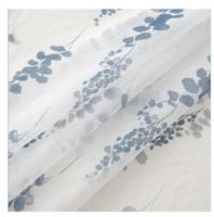 Cortina de cocina estampada con hoja de cesamo azul ,130x145cm. - details 1