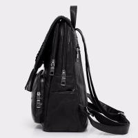 Mochila De Cuero PU Para Mujer 2024 Bolso De Viaje Multi-funcional Clásica Negra Impermeable Bolso De Hombro De Escuela - details 8