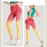 Pantalones De Fitness Para Mujer Con Gradiente Levantamiento De Caderas Talla Alta Secado Rápido Pantalones Largos Para Correr Y Deportes - details 3