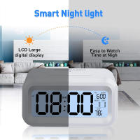 Reloj De Alarma Digital Con Sensor De Temperatura Interior Luz Sensor Desplazamiento De 12/24H Display Retroiluminado Para Dormitorios Escritorio De Oficina - details 2