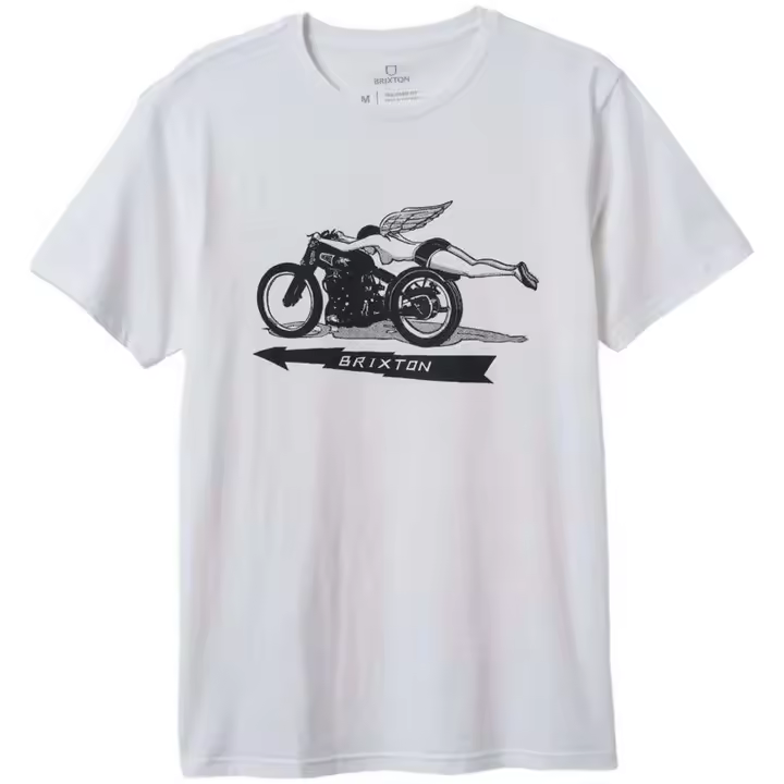 Camiseta de Manga Corta Brixton 20Th Anniversary Flyer para hombre en color blanco - 1