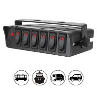 Panel De Interruptores Con 30A Fusible Y 6 Botones Para Coche Barco Remolque Caravana Indicador De Cuchilla Accesorios De Luces Toggle Para Camión - details 1